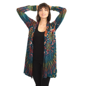 Tie-Dye Long Cardigan